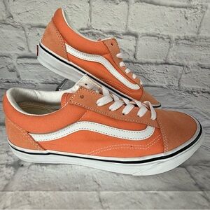 🆕 Vans Kids youth sz 6 in peach/coral suede and canvas. NWOT